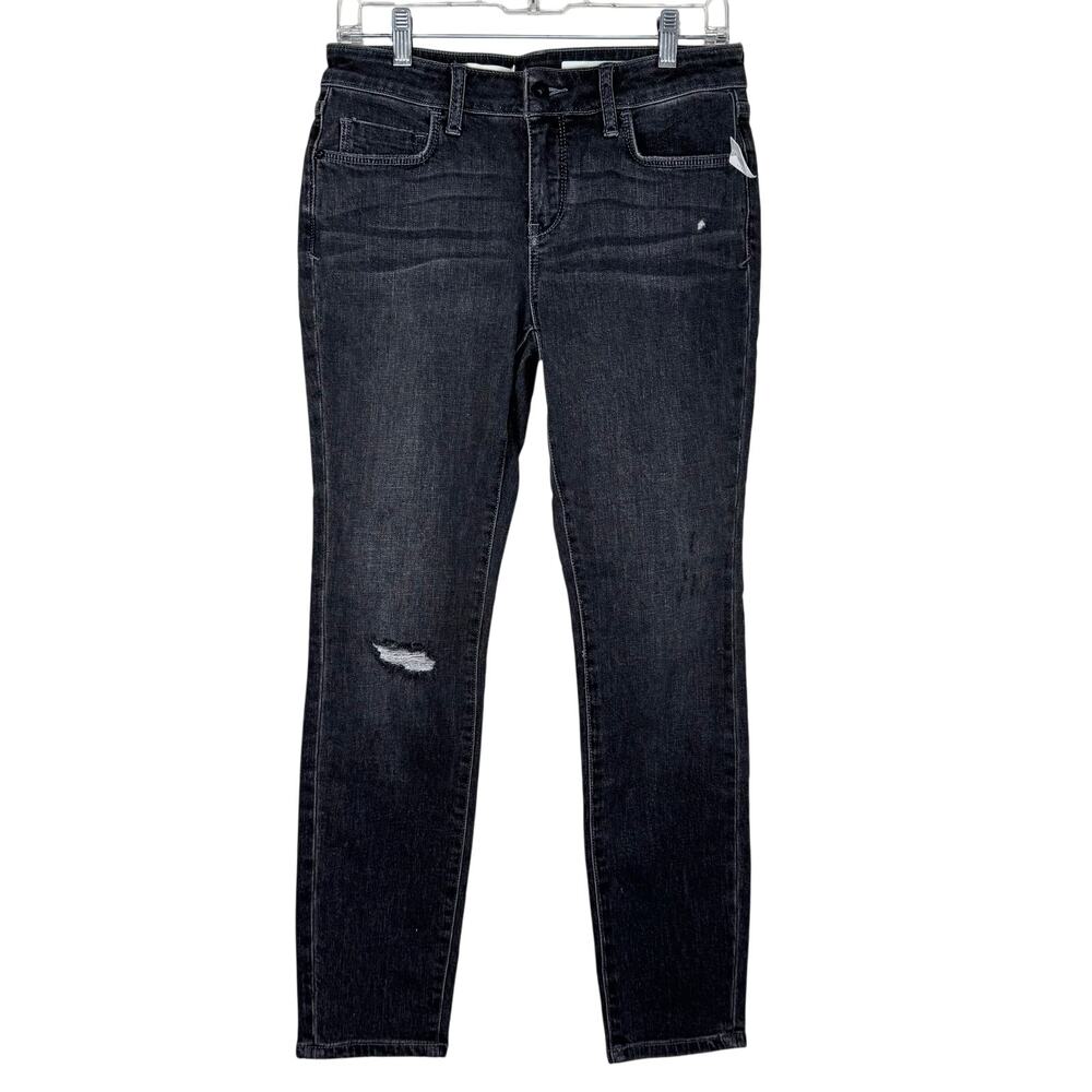 Pilcro and The Letterpress Black Distressed Mid Rise Skinny Ankle Jeans 28 NWT
